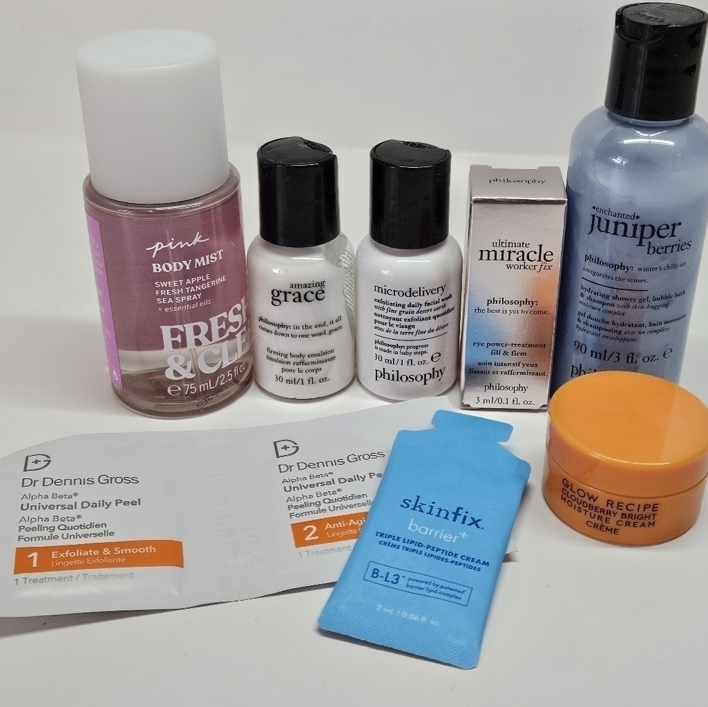 NEW Beauty Bundle Sampler Philosophy Glow Recipe Dennis Gross SkinFix VS